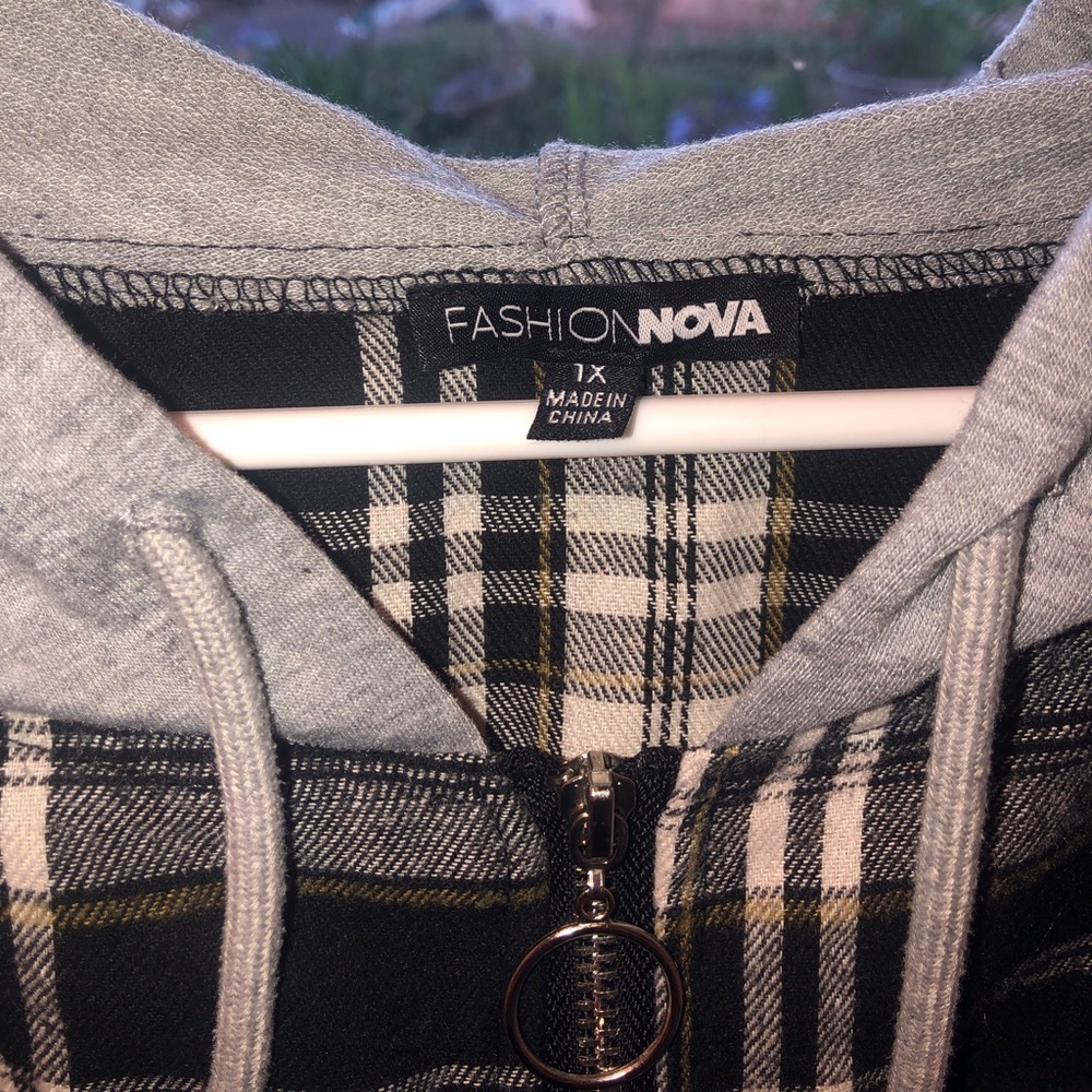 1X crop top hoodie